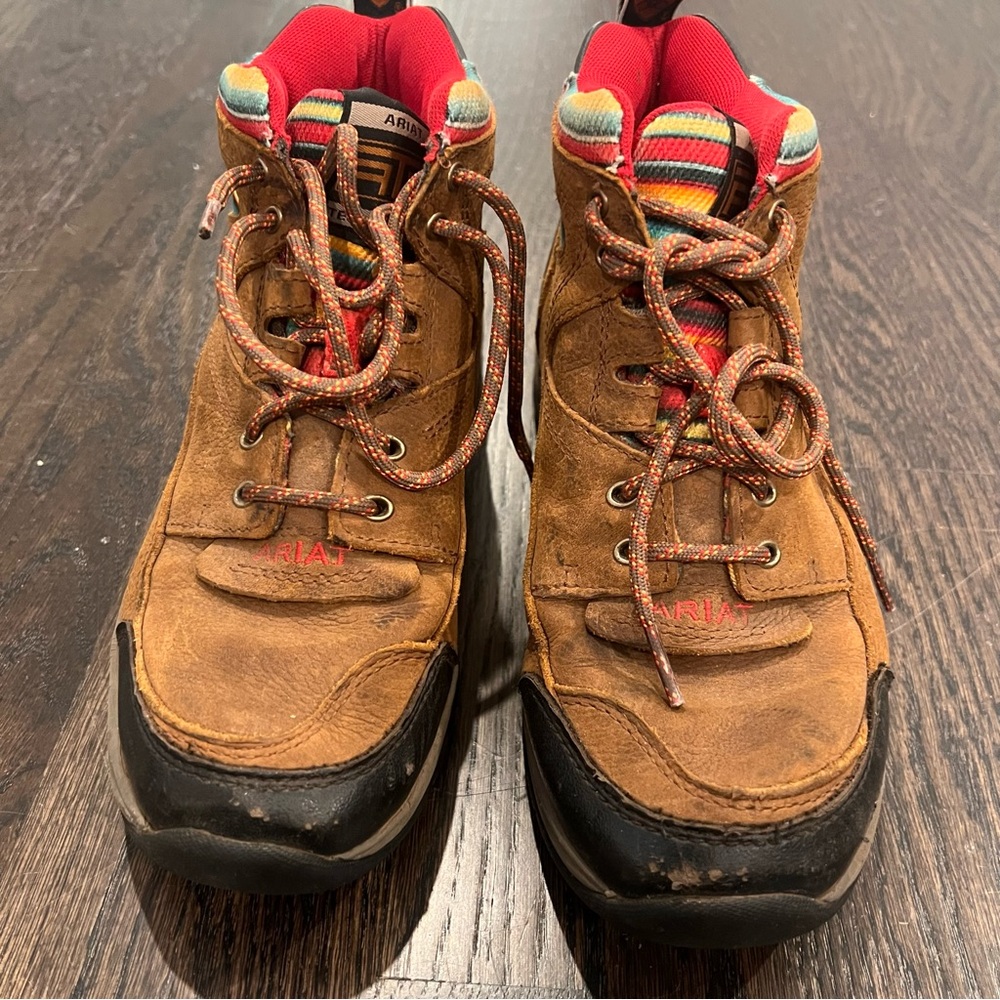 Ariat Terrain H2O Waterproof Hiking Boots Walnut Serape Stripe Size 8.5 - Picture 2 of 7